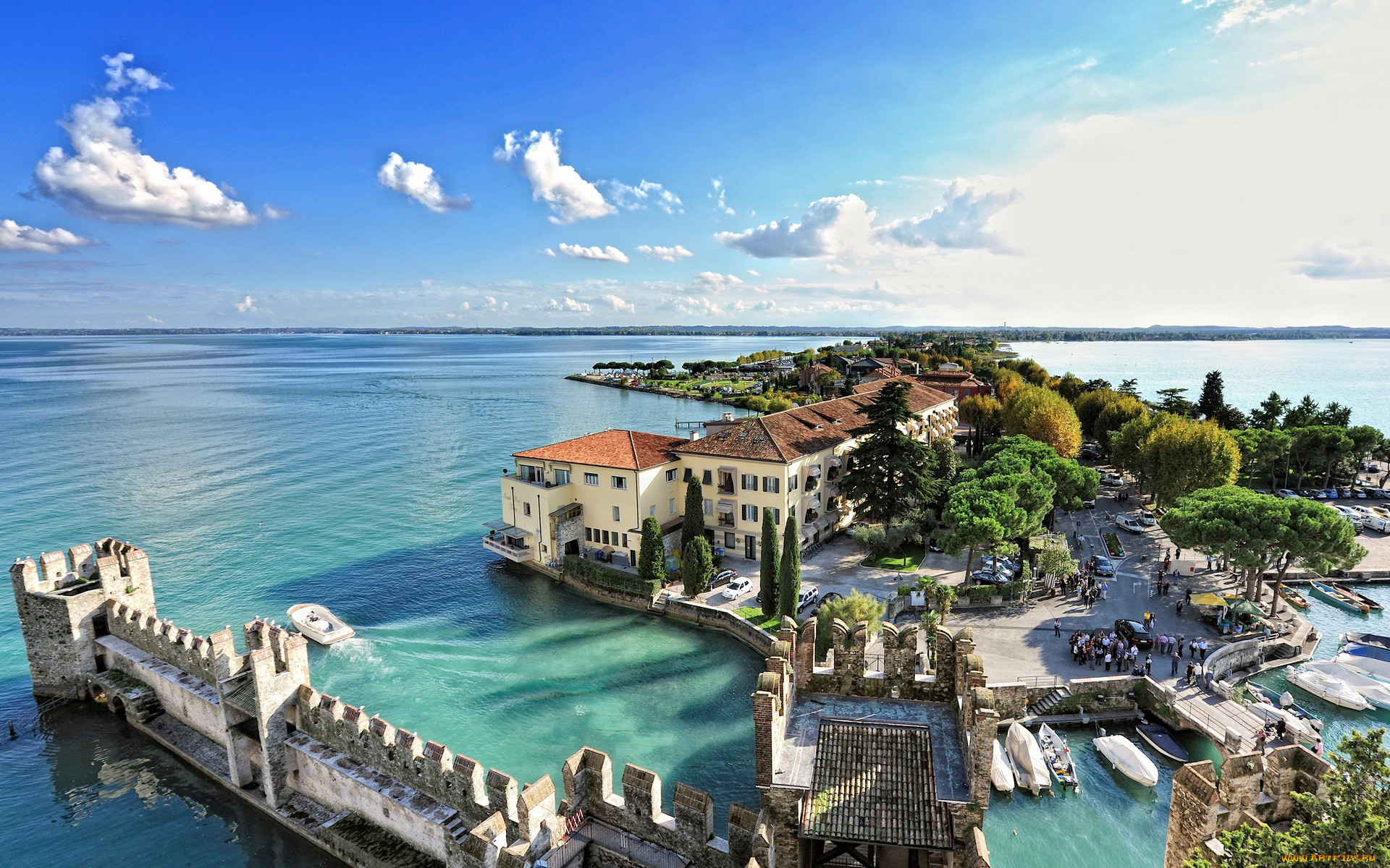 scaligero castle, lombardy, italy, ,  , scaligero, castle